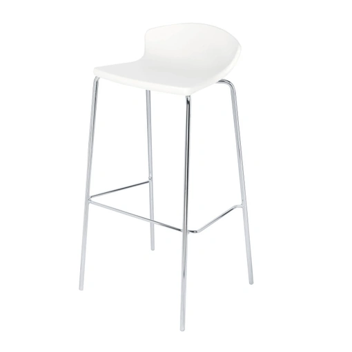 Sgabello Simply con seduta in tecnopolimero e base in metallo di Veneta Cucine