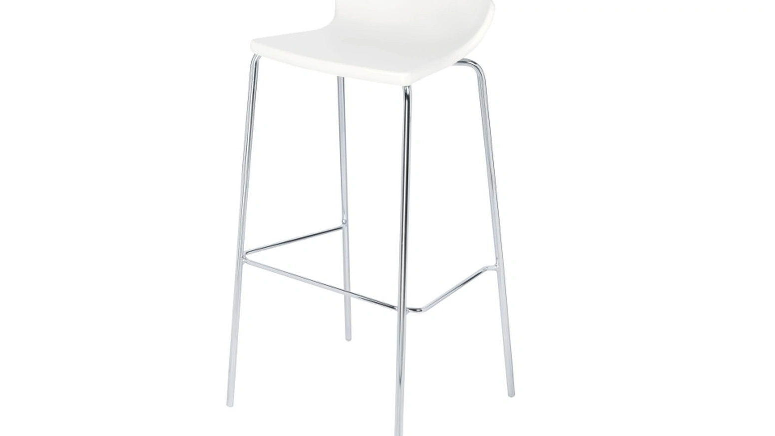 Sgabello Simply con seduta in tecnopolimero e base in metallo di Veneta Cucine