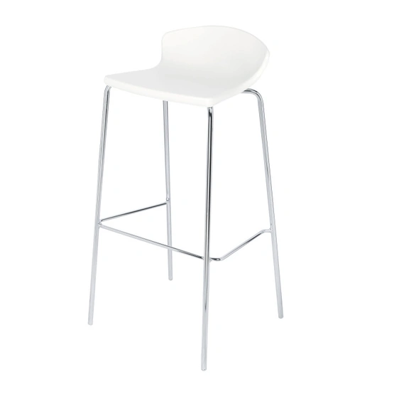 Sgabello Simply con seduta in tecnopolimero e base in metallo di Veneta Cucine