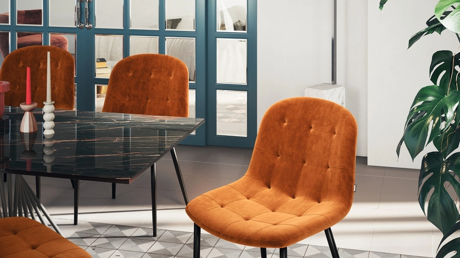 Sedia Soft in tessuto imbottito di Scavolini