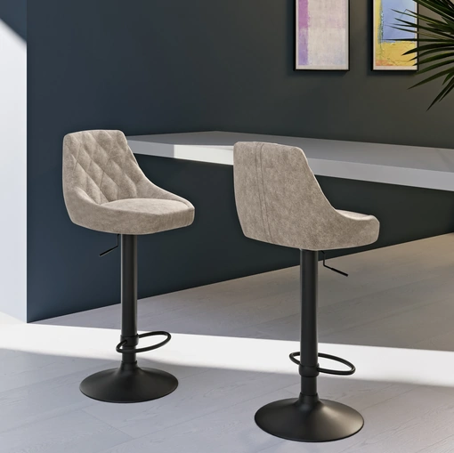 Sgabello Max in microfibra imbottita di Stones