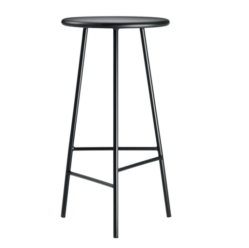 Sgabello Trinity in frassino laccato con struttura in metallo verniciato di Veneta Cucine