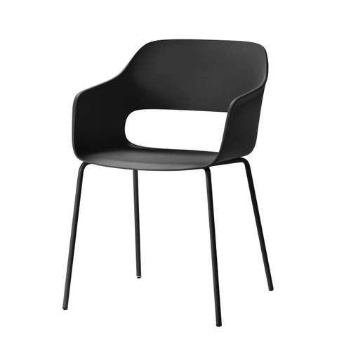 Sedia Babila Poltrona in polipropilene con base in metallo di Veneta Cucine