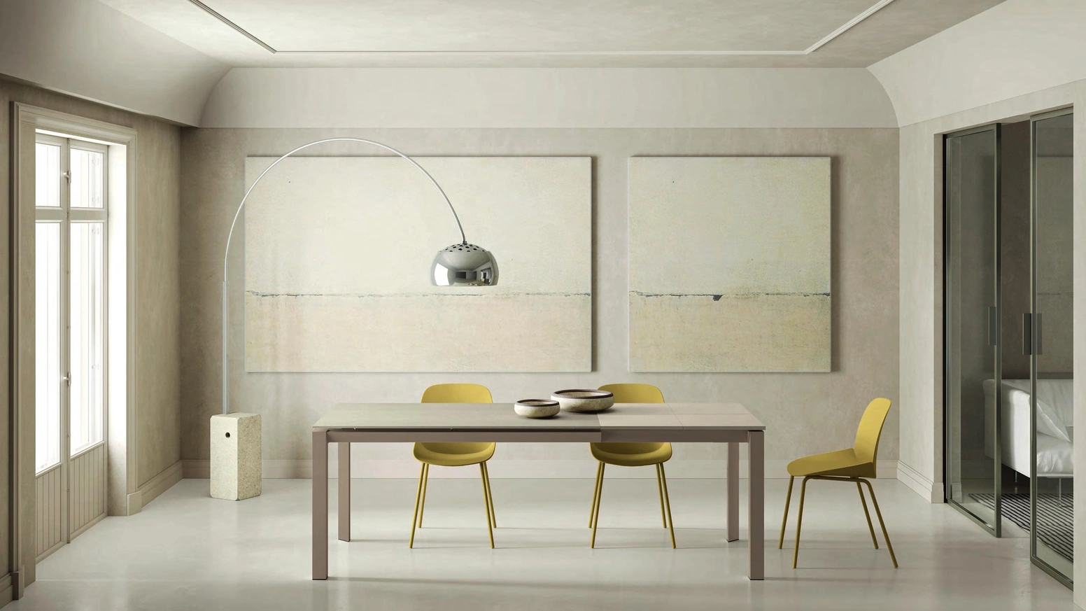 Tavolo Account 24 con top in ceramica di Stones