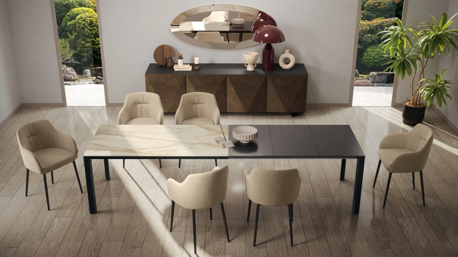 Tavolo Cosmic in gres porcellanato di Scavolini