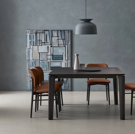 Tavolo allungabile Desco in Rovere Carbone di Sangiacomo