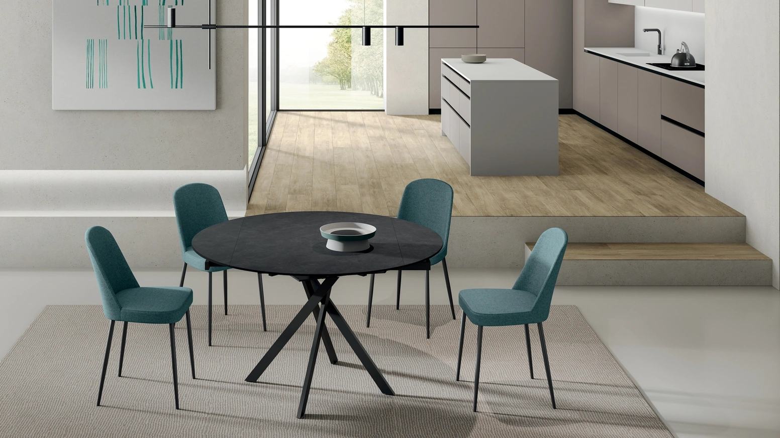 Tavolo allungabile Roll di Stones