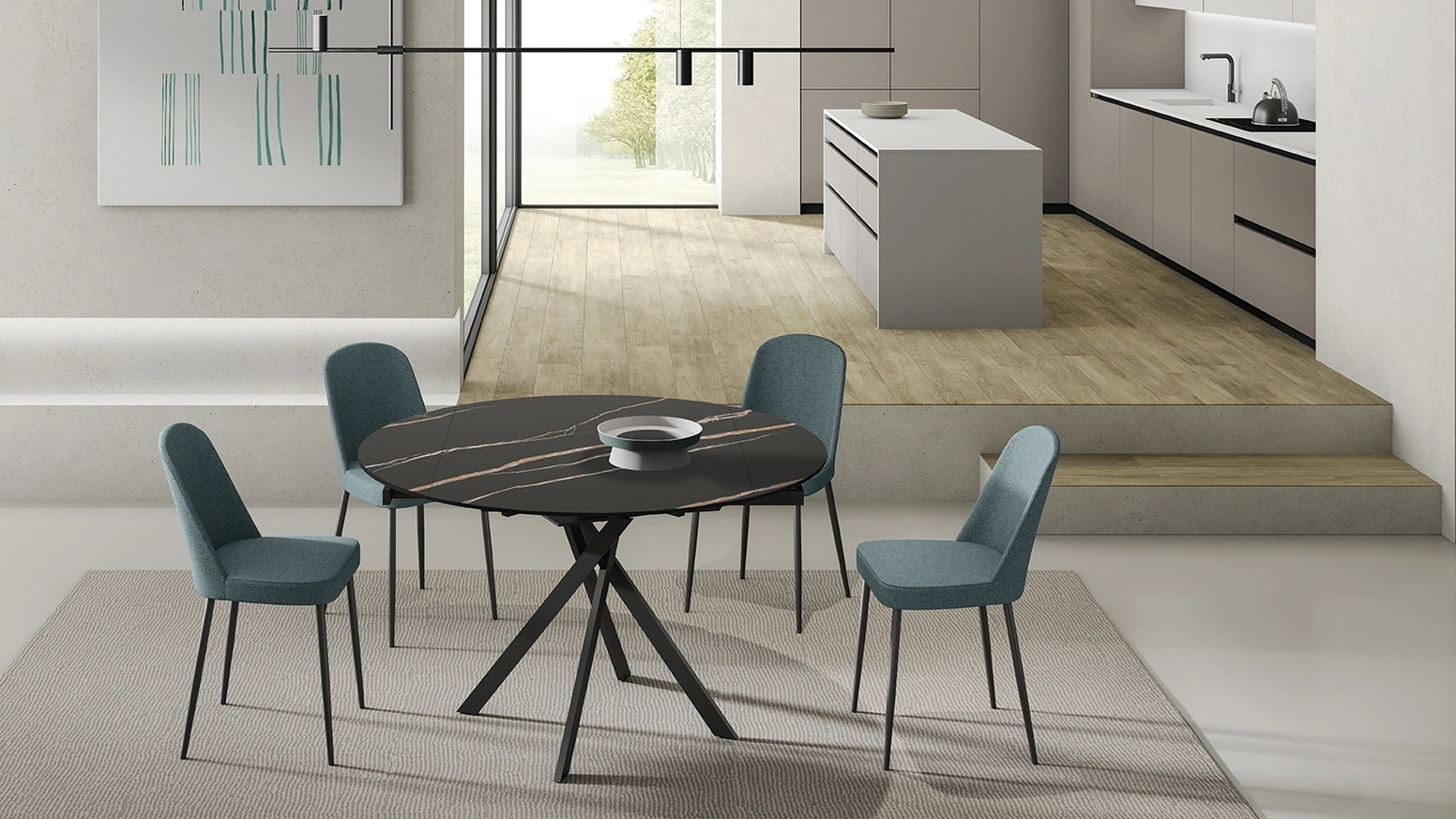 Tavolo allungabile Roll di Stones