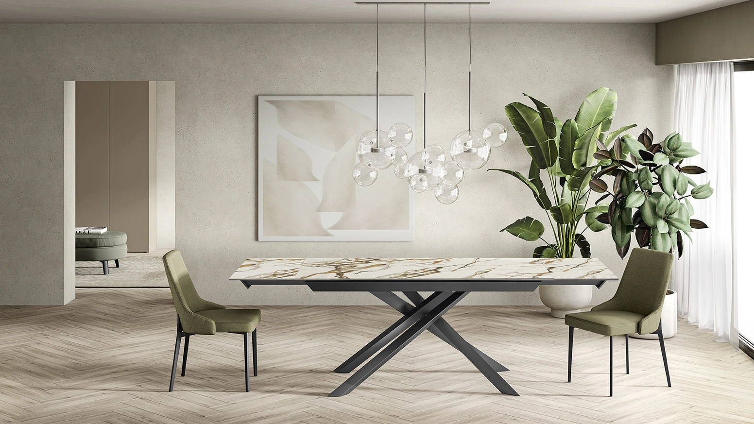 Tavolo allungabile Cross di Stones