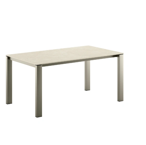 Tavolo allungabile Sinfonia Caranto con piano in ceramica e struttura in metallo di Veneta Cucine