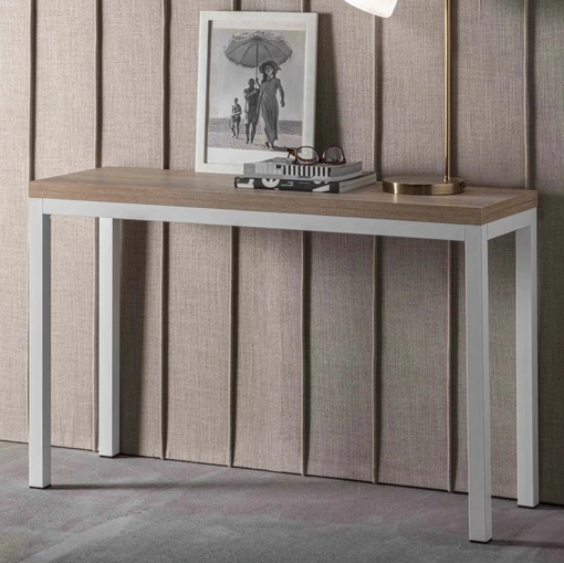 Tavolo Consolle allungabile in nobilitato rovere naturale Strip di La Seggiola