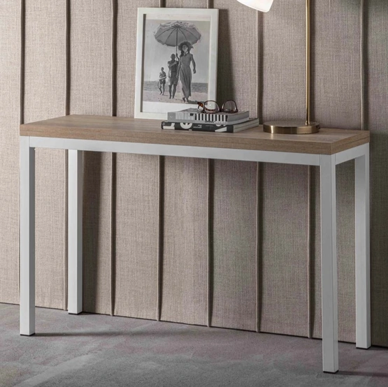 Tavolo Consolle allungabile in nobilitato rovere naturale Strip di La Seggiola