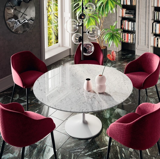 Tavolo rotondo Style in marmo di Scavolini