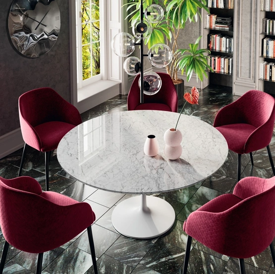 Tavolo rotondo Style in marmo di Scavolini
