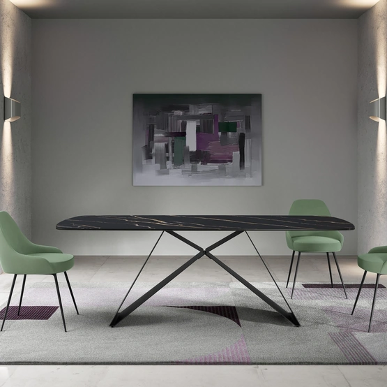 Tavolo rettangolare con angoli stondati Thanos di Stones