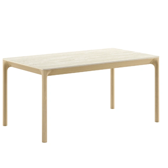 Tavolo allungabile Zeno Caranto con piano in ceramica e base in legno di Veneta Cucine