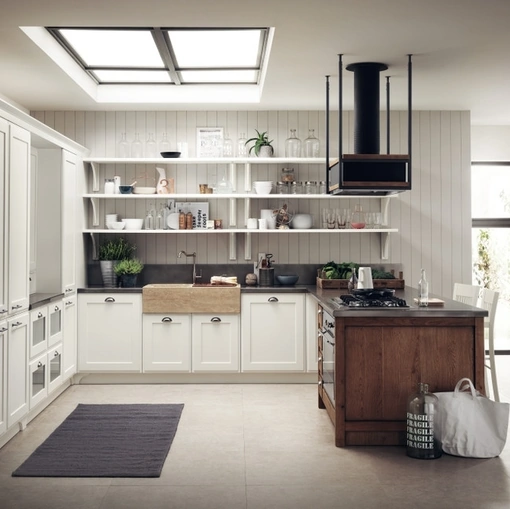 Cucina Classica Favilla 02 in laccato opaco Bianco di Scavolini