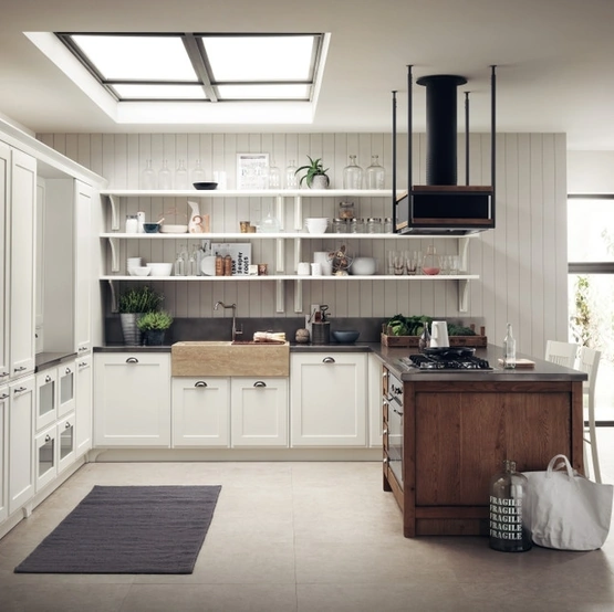 Cucina Classica Favilla 02 in laccato opaco Bianco di Scavolini