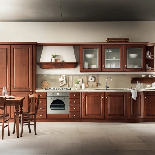Cucina Classica lineare Madeleine 05 in Castagno di Scavolini