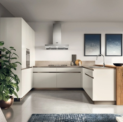 Cucina Moderna Boxi 08 in laccato Bianco di Scavolini