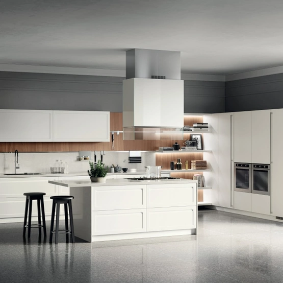 Cucina Moderna Carattere 09 Bianco Prestige di Scavolini