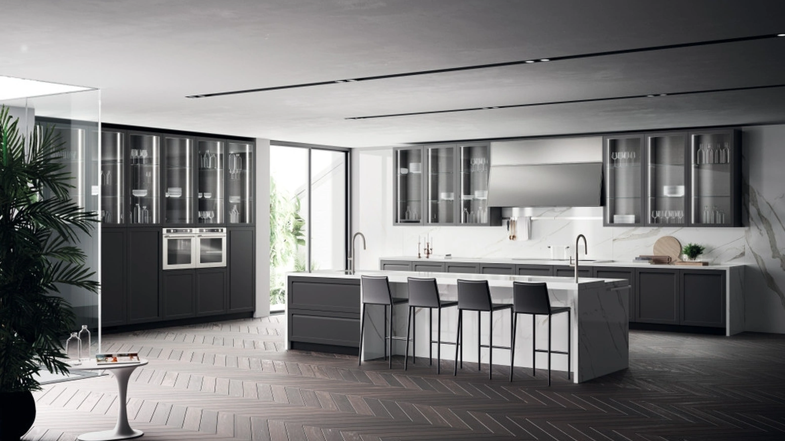 Cucina Moderna Carattere 08 Grigio Ferro di Scavolini