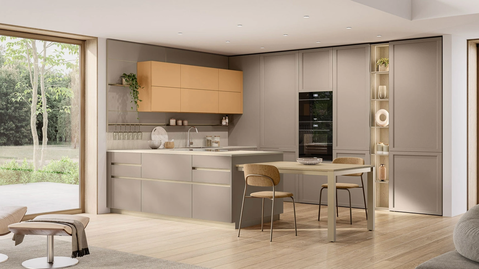 Cucina Moderna con penisola Convivio di Veneta Cucine