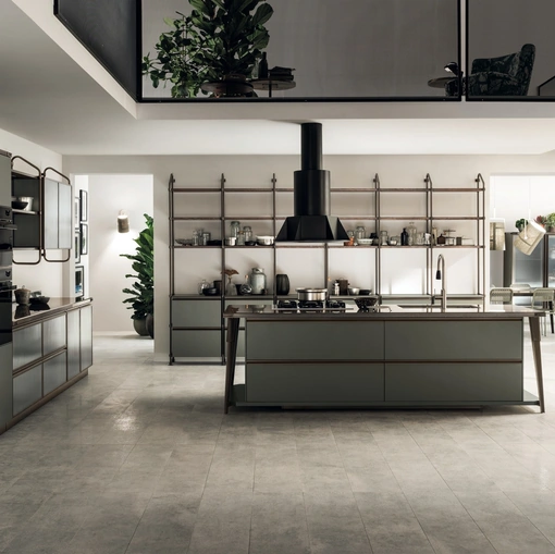 Cucina Moderna Diesel Open Workshop 09 Verde Minerale di Scavolini