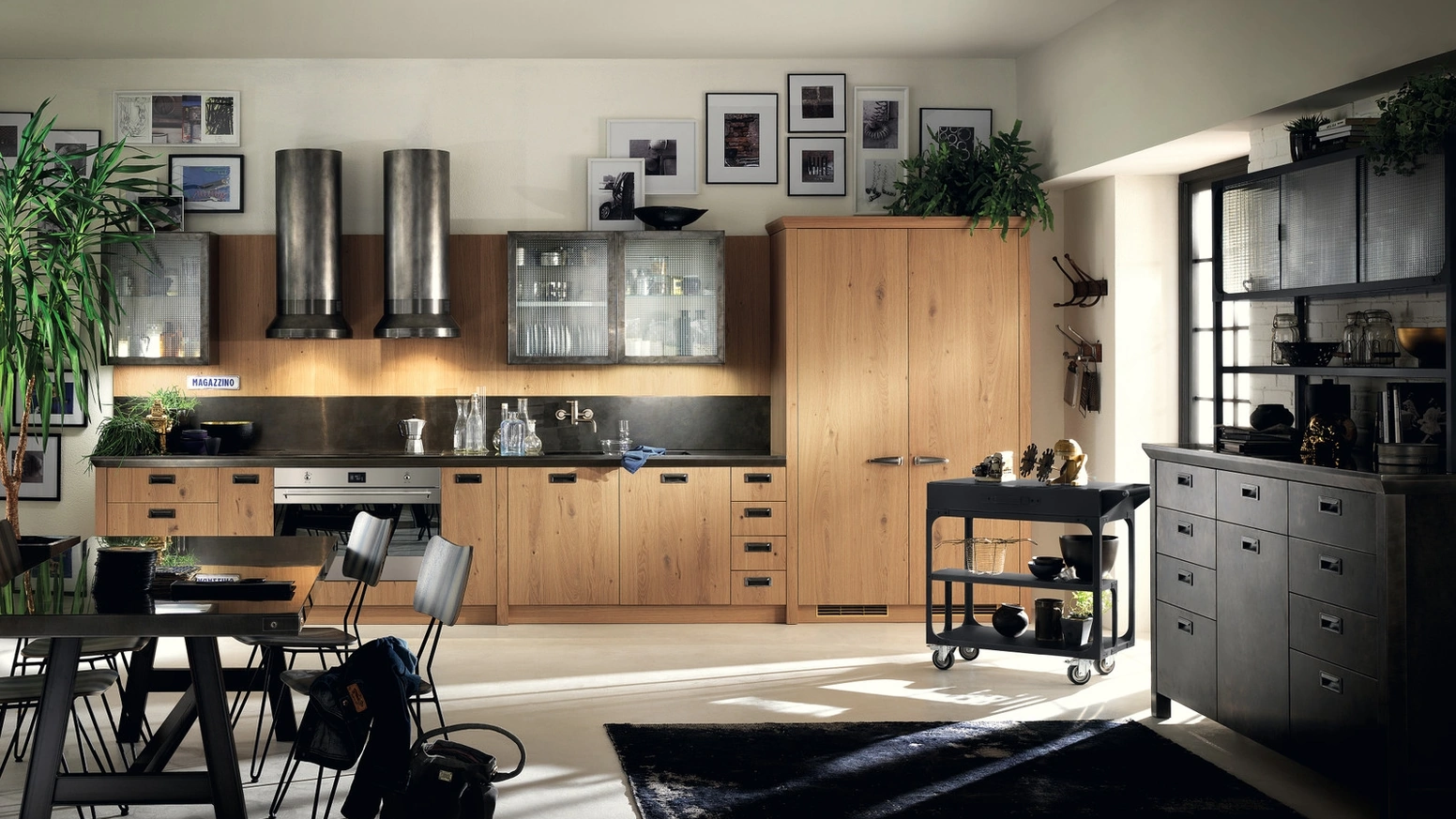 Cucina Moderna Diesel Social Kitchen 07 in Ruxe Wood di Scavolini