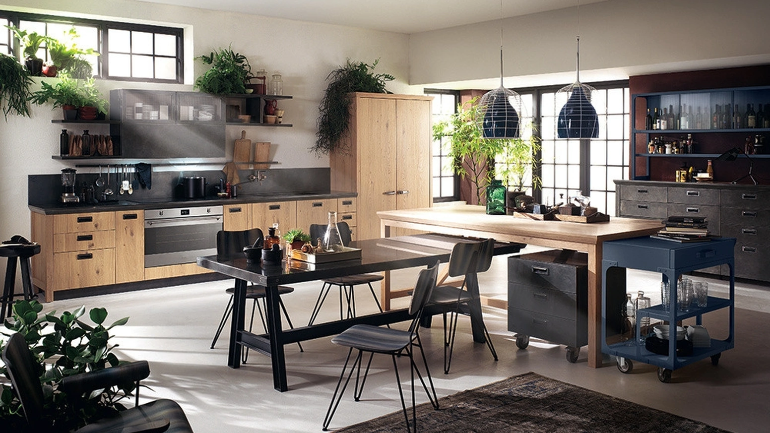 Cucina Moderna Diesel Social Kitchen 01 in Rovere Nodato di Scavolini