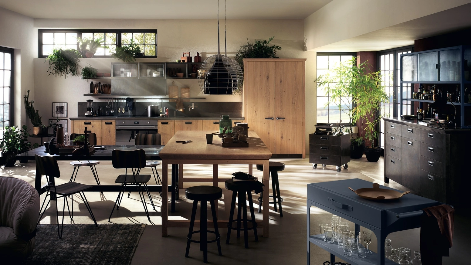 Cucina Moderna Diesel Social Kitchen 01 in Rovere Nodato di Scavolini