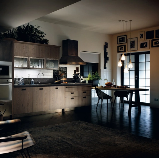 Cucina Moderna Diesel Social Kitchen 08 in Ruxe Grey con penisola di Scavolini