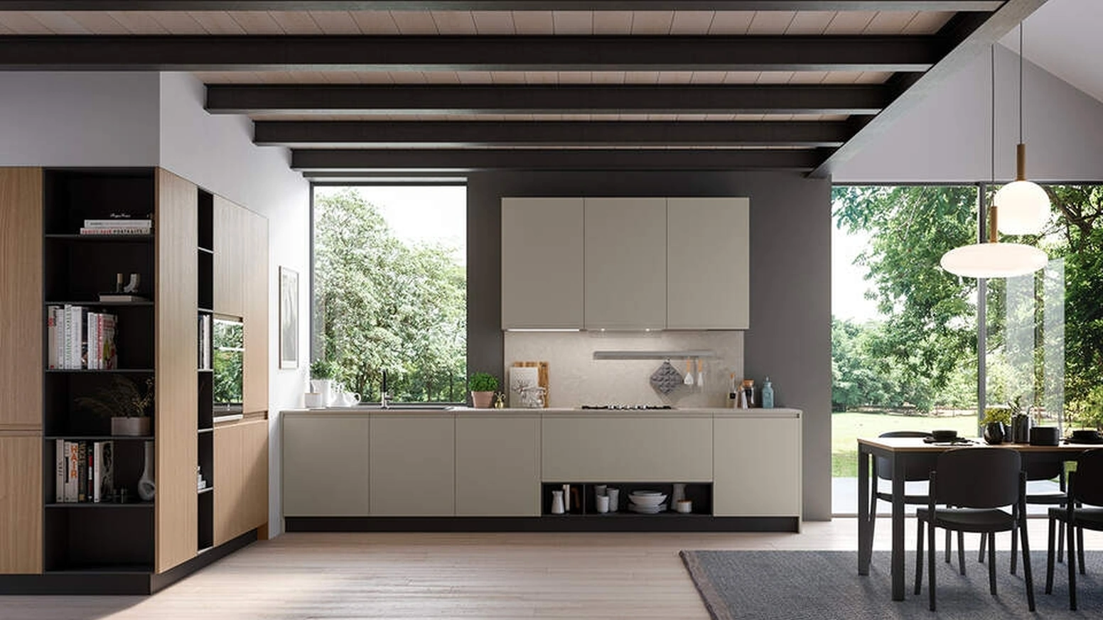Cucina Moderna ad angolo Fly Composizione 05 di Prima Cucine