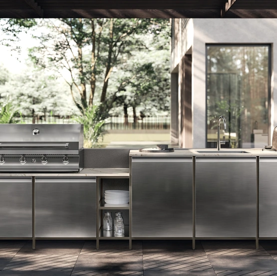 Cucina Moderna Formalia Outdoor 02 in acciaio di Scavolini