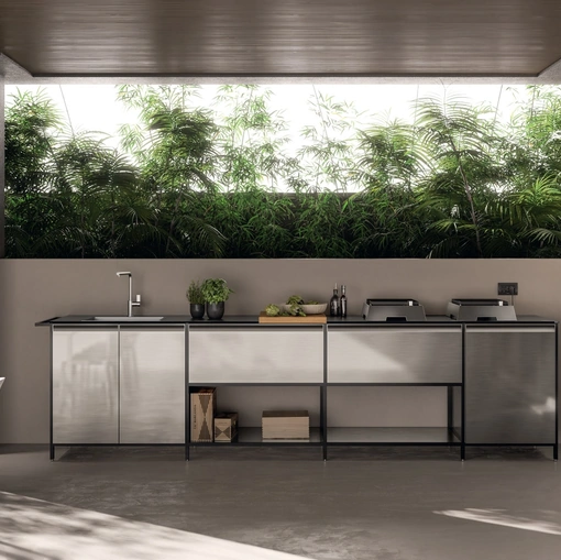 Cucina Moderna Formalia Outdoor 04 in acciaio di Scavolini