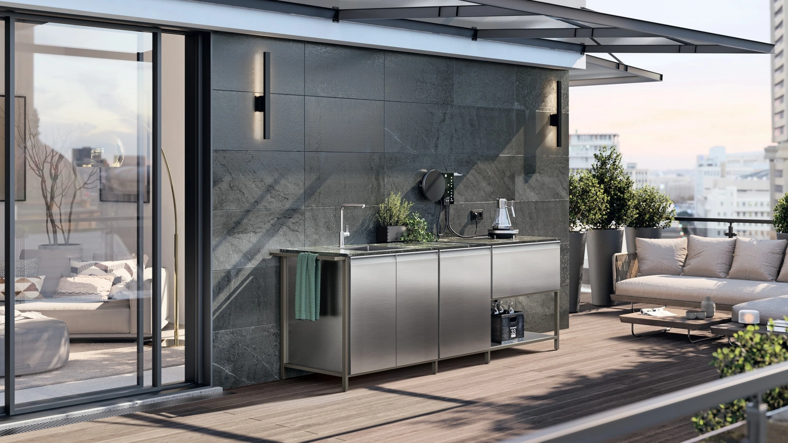 Cucina Moderna Formalia Outdoor 06 in acciaio di Scavolini