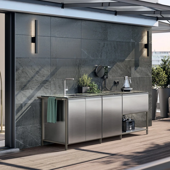 Cucina Moderna Formalia Outdoor 06 in acciaio di Scavolini