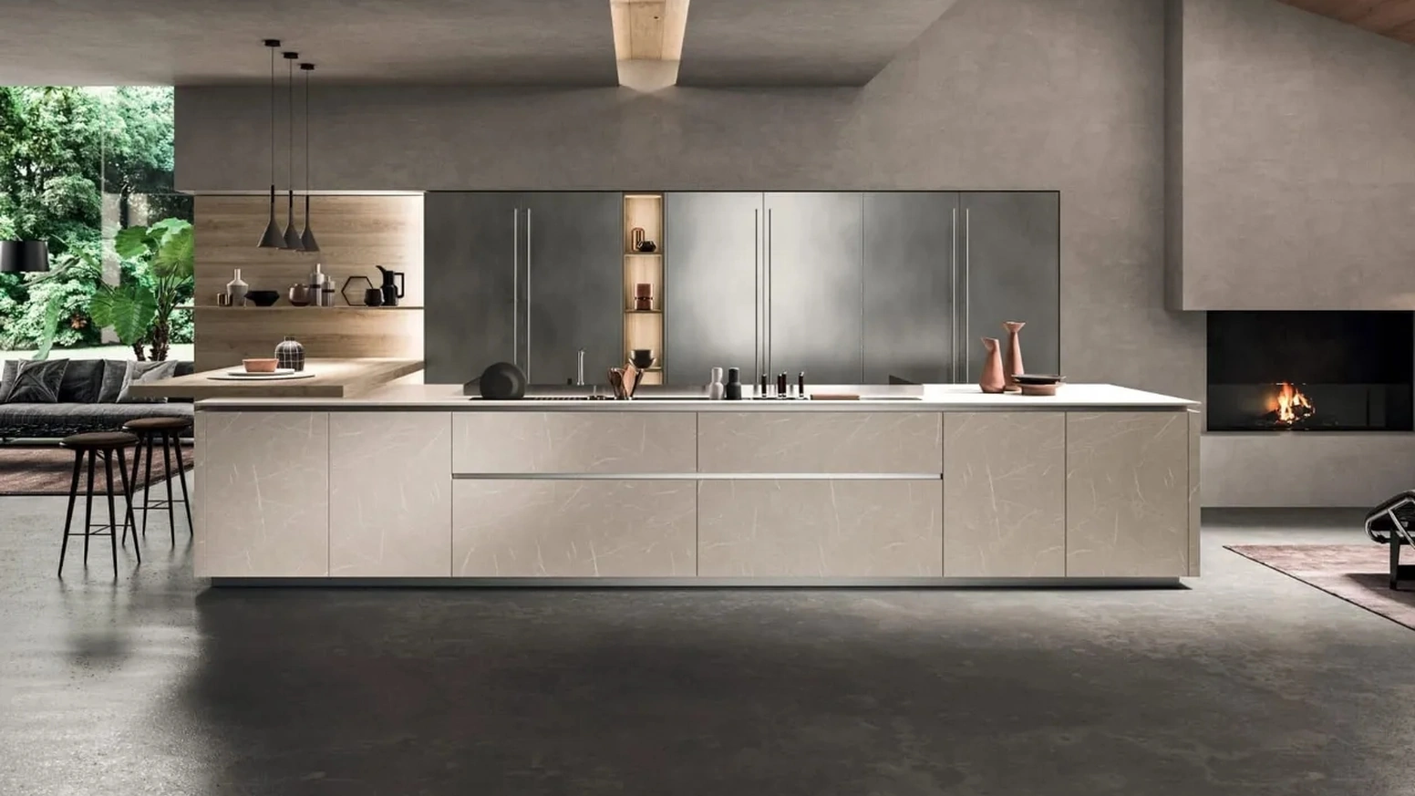 Cucina Moderna con penisola Time 03 di Gentili Cucine