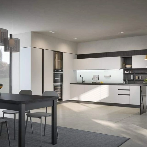 Cucina Moderna ad angolo con penisola Hera Composizione 02 di Prima Cucine