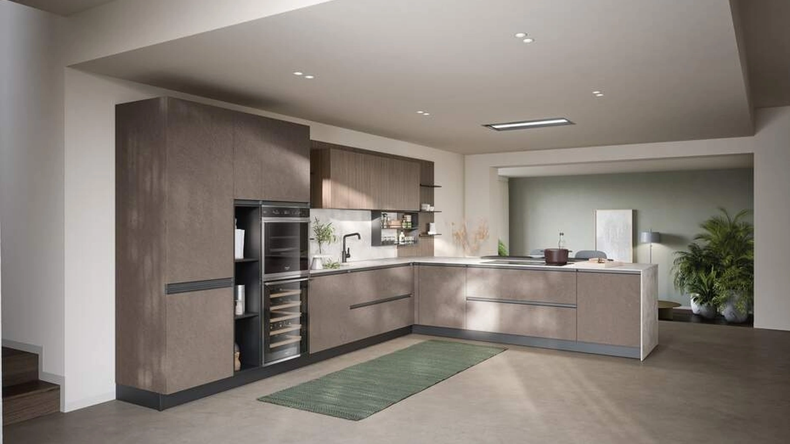 Cucina Moderna con penisola Hera Composizione 05 di Prima Cucine