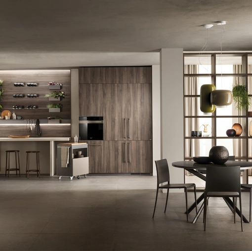 Cucina Moderna Mia 05 Grigio Selce e Noce Garden di Scavolini