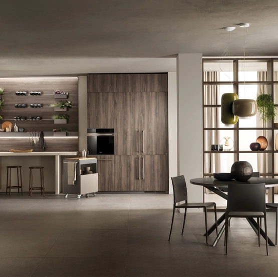 Cucina Moderna Mia 05 Grigio Selce e Noce Garden di Scavolini