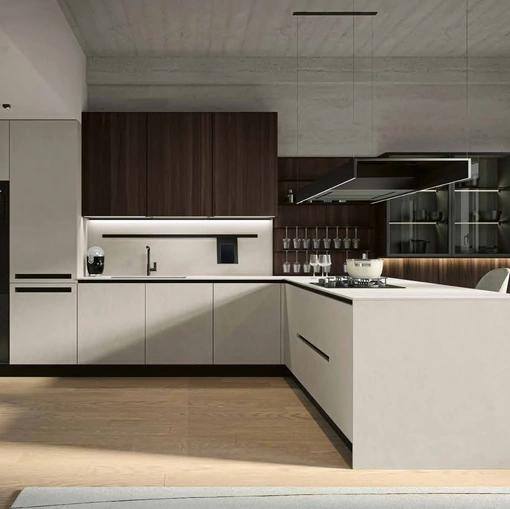 Cucina Moderna con penisola MK10 di Gentili Cucine