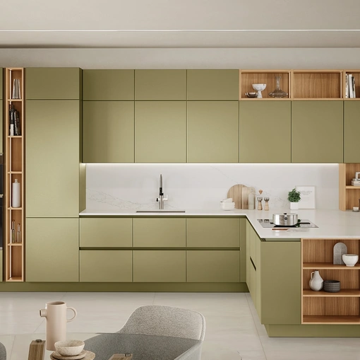 Cucina Moderna con penisola Oyster 04 di Veneta Cucine