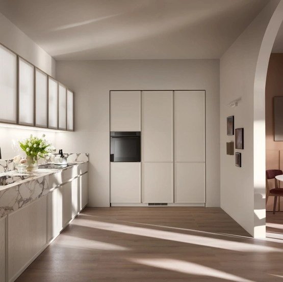 Cucina Moderna ad angolo Poetica 02 in legno di Frassino di Scavolini