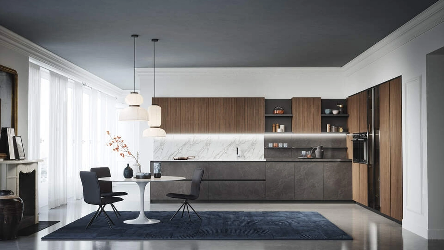 Cucina Moderna angolare Domino Composizione 05 di Prima Cucine