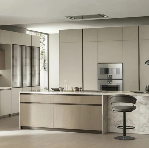 Cucina DeLinea 09 in Oleomalta Lima e Rovere Dune di Scavolini