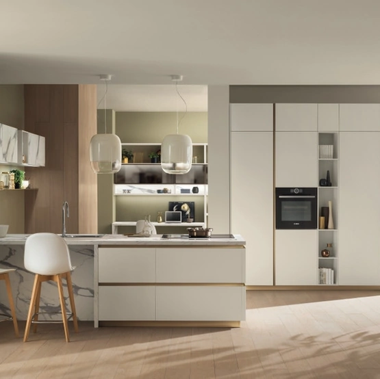 Cucina DeLinea 06 in laccato Bianco Prestige di Scavolini