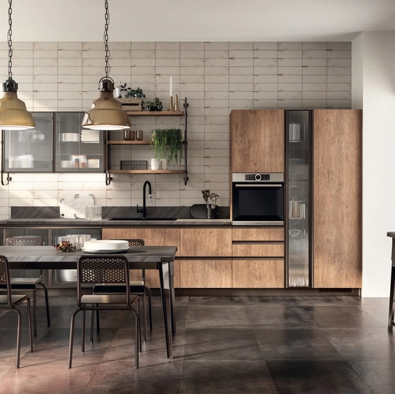 Cucina Moderna Diesel Open Workshop 02 Rovere Landscape di Scavolini