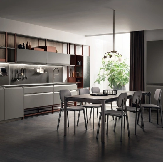 Cucina Moderna Formalia 02 laccato opaco Grigio Titanio di Scavolini